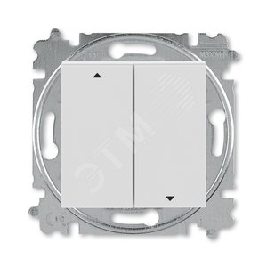 ABB Levit Серый / белый Выключатель жалюзи 2-кл. с фиксацией клавиш | 3559H-A89445 16W | 2CHH598945A6016 | ABB - ABB