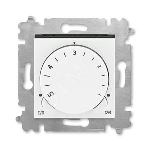 ABB Levit Белый / дымчатый чёрный Терморегулятор с поворотной ручкой 16А | 3292H-A00003 62W | 2CHH920003A6062 | ABB - ABB
