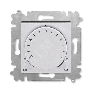 ABB Levit Серебро / дымчатый чёрный Терморегулятор с поворотной ручкой 16А | 3292H-A00003 70W | 2CHH920003A6070 | ABB - ABB