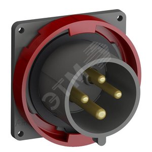 Вилка с прямым фланцем Easy&Safe 332EBU6W,32A,3P+E,IP67,6ч|2CMA101279R1000| ABB