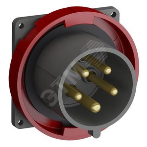 Вилка с прямым фланцем Easy&Safe 432EBU6W,32A,3P+N+E,IP67,9ч|2CMA101285R1000| ABB