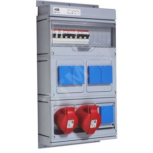 Бокс MP32/2MS с розетками в сборе, IP44, пластик (MP32/2MS) - ABB
