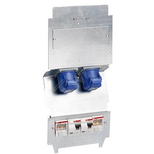 Панель монтажная CWFB2216E/16A, оцинкованная сталь 2xCEE 2P+E, 2хАВДТ C16, 30mA, 2 счетчика электроэнергии | 2CMA177242R1000 | ABB - ABB
