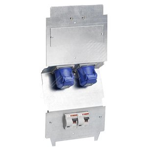 Панель монтажная CWFB2216/16A, оцинкованная сталь 2xCEE 2P+E, 2хАВДТ C6, 30mA - ABB