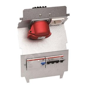 Панель монтажная CEE 3P+N+E/2хВА 10А/ВДТ 30мА CWF12 оцинкованная сталь Schuko - ABB