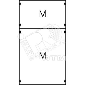 Панель с монтажной платой 2ряда/7 реек | 2M3A | ABB