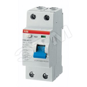 Выключатель дифференциальный (УЗО) F202 2п 100А 300мА тип A | 2CSF202101R3900 | ABB
