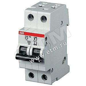 Выключатель автоматический двухполюсный (1п+N) S201P 25А D 25кА (S201P D25NA) | 2CDS281103R0251 | ABB - ABB