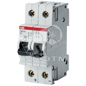 Выключатель автоматический двухполюсный 50А UС K S282 6кА (S282UCK50) - ABB
