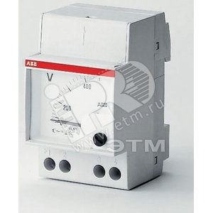 Вольтметр прямого включения с шкалой 300В DC (VLM 2/300V) - ABB