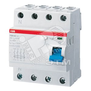 Выкл.диф.тока 4м. F204 A-40/0,03 400Hz