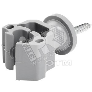Зажим ПВХ серый диам. 8mm - кирпич - ABB