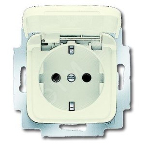 DURO Розетка  с крышкой SI слоновая кость 16А 250В SCHUKO (20 EUK-212-500) - фото 2