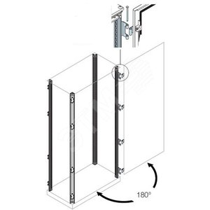 Стойки каркаса шкафа с петлями 180гр. H=1800 | EV0118 | ABB - фото 2