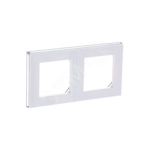 ABB Levit Белый / дымчатый чёрный Рамка 2-ая | 3901H-A05020 62W | 2CHH015020A6062 | ABB - фото 5