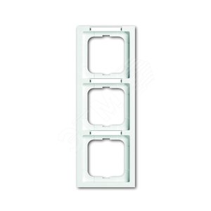 Рамка 3-постовая, с полем для надписи и шильдиком, вертикальная, серия future linear, цвет davos/альпийский белый | 1754-0-4366 | 2CKA001754A4366 | A 2