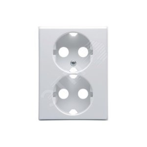 Накладка для розетки DoubleSchuko, Impressivo, белый | 302EC-84  | 2TKA000925G1 | ABB - ABB