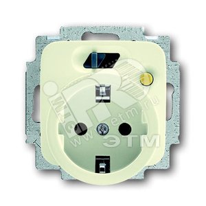 Розетка 2Р+Е с УЗО 16А 30 мА с защитой от детей IP21 Duro 2000 SI белый - ABB