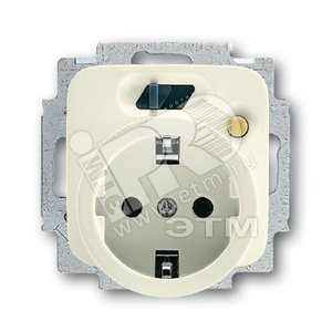 Розетка SCHUKO с УЗО 16А 30м KS IP21 (шлейф) Busch-Duro 2000 SI слоновая кость - ABB