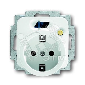 Розетка 2Р+Е с УЗО 16А 30 мА с защитой от детей IP21 (шлейф) Reflex SI альпийский белый - ABB