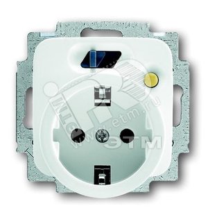 Розетка SCHUKO с УЗО, 16А, 30 мА,,KS IP21 (шлейф), серия Reflex SI, цвет альпийский белый - ABB