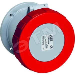 Розетка панельная с прямым унифицированным фланцем 3125RU6W, 125A, 3P+E, IP67, 6ч | 2CMA167136R1000 | ABB