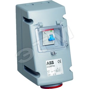 Розетка с УЗО 316RPR6, 16А, 3Р+Е, IP44, 6ч | 2CMA168269R1000 | ABB