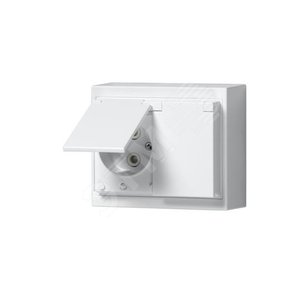 Impressivo Накладка для розетки DoubleSchuko с крышкой алюминий - ABB