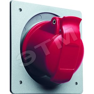 Розетка панельная с угловым унифицированным фланцем 332RAU6, 32A, 3P+E, IP44, 6ч | 2CMA193274R1000 | ABB