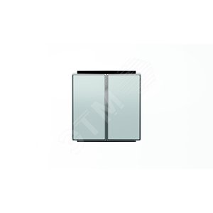 Клавиша для 2-клавишного механизма выключатель+переключатель арт.8142, серия SKY, цвет серебристый а - фото 2