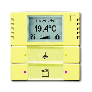 Терморегулятор KNX с дисплеем и сенсором, 2/4-клавишный, сахара 6128/28-815-500 (6128/28-815-500) - ABB