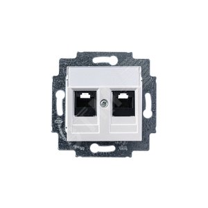 ABB Levit Жемчуг Розетка комп. 2-ая 2хRJ45 категория 5e | 5014H-A51018 68W | 2CHH295118A6068 | ABB - фото 3