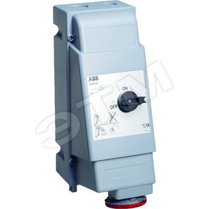 Розетка на поверхн с выключателем и блокировкой 32A 3P+E IP44 (363 MVS6) - ABB