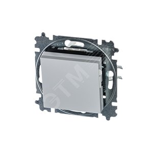 ABB Levit Серый / белый Выключатель кнопочный 1-кл. | 3559H-A91445 16W | 2CHH599145A6016 | ABB - фото 2