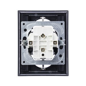 ABB Levit Сталь / дымчатый чёрный Розетка 2-ая с з/к со шторками 16А | 5522H-C03457 69W | 2CHH223457C6069 | ABB - фото 5