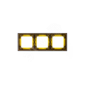 ABB Levit Жёлтый / дымчатый чёрный Рамка 3-ая | 3901H-A05030 64W | 2CHH015030A6064 | ABB - фото 4
