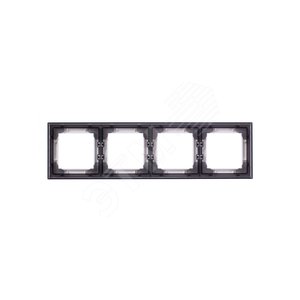 ABB Levit Белый / дымчатый чёрный Рамка 4-ая | 3901H-A05040 62W | 2CHH015040A6062 | ABB - фото 3
