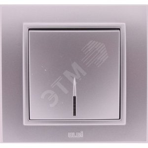 Zena без рамки сер. выкл 1кл подсв.Led