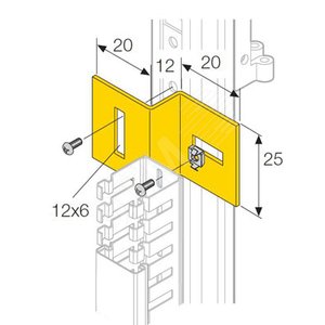 Кронштейн для перфорированного кабель-канала (100шт) (EV1130) 2