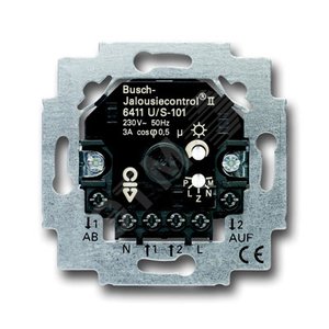 Мех. электронного выключателя жалюзи Busch-Jalousiecontrol, с возможностью подключения датчиков, 3А при cos?=0.5 | 6410-0-0380  | 2CKA006410A0380 | AB 2