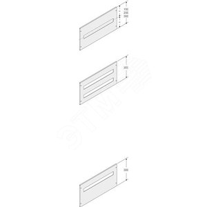 Панель с вырезом на 24x2 мод.DIN H=300мм W=600мм (1STQ008051A0000) - фото 2