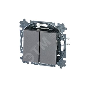 ABB Levit Сталь / дымчатый чёрный Выключатель 2-кл. | 3559H-A05445 69W | 2CHH590545A6069 | ABB - фото 2