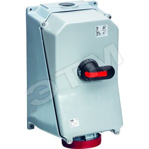 Розетка металлический с выключателем и блокировкой 125A, 3P+N+E,IP44 - ABB