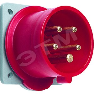 Вилка панельная с прямым фланцем 416B6, 16A, 3P+N+E, IP44, 6ч | 2CMA193355R1000 | ABB - ABB