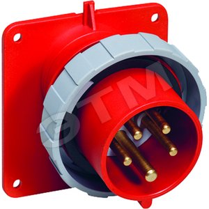 Вилка каб 16А 3P+N+E IP67 угл. на панель CEWE - ABB