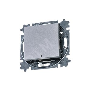 ABB Levit Серебро / дымчатый чёрный Переключатель 1-кл. с подсветкой ориентационная | 3559H-A06446 70W | 2CHH590646A6070 | ABB 2