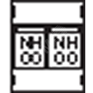 Пластрон для 1 NH00 1ряд/2 рейки | AG65 | ABB 2