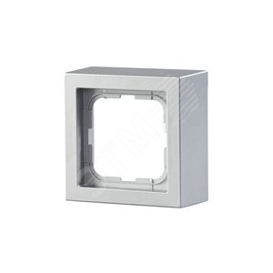 Рамка 1 пост, Impressivo, наружный монтаж, алюминий | 1721S85-83  | 2TKA000300G1 | ABB 2