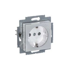 ABB Levit Серый / белый Розетка с з/к со шторками 16А | 5520H-A03457 16W | 2CHH203457A6016 | ABB - фото 5