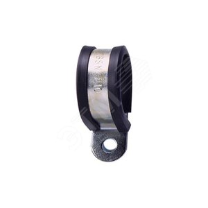 Хомут PCLIP, прямой поворотный тип В, оцинк.сталь/ПВХ, черный, ?40, PCLIP/40, 10 шт. (PCLIP/40) - фото 2